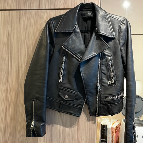 Zara Leather Coat - Picture 1 of 7